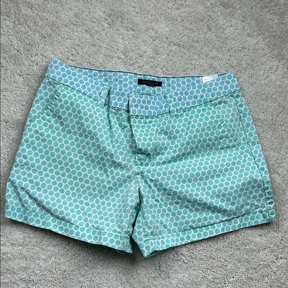 Tommy Hilfiger Aqua Patterned Women's Shorts
